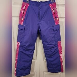 L.L. Bean OACM2 Snow Ski Active Outdoor Thinsulate Pant Pink/Purple Girls Size 1